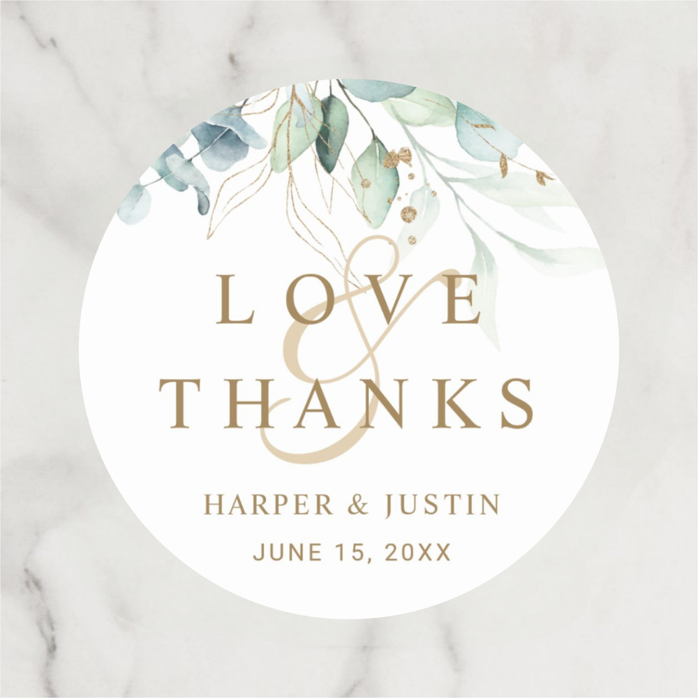 Personalized Circular Stickers, Custom Wedding Thank You Labels, Ideal for Birthdays, Baptisms, and Anniversary Gifts