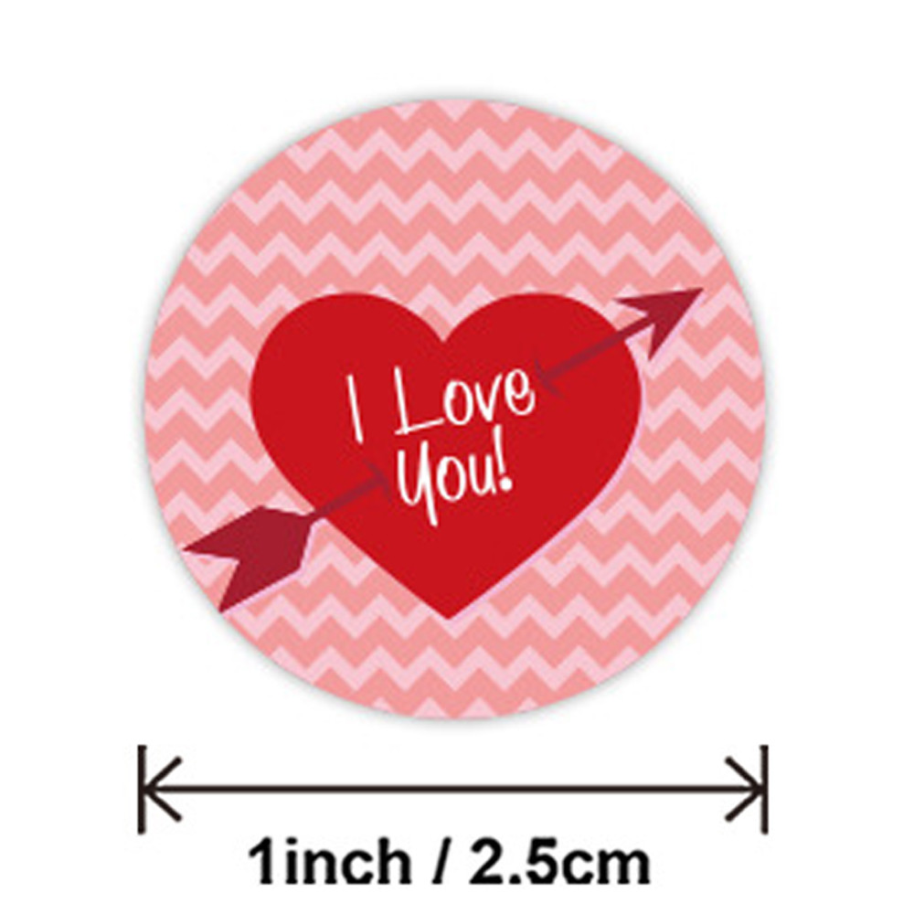 Valentine's Day Stickers, I Love You Heart Labels, Love Thank You Tags, Sealing Labels Gifts, Wedding Party Decorations