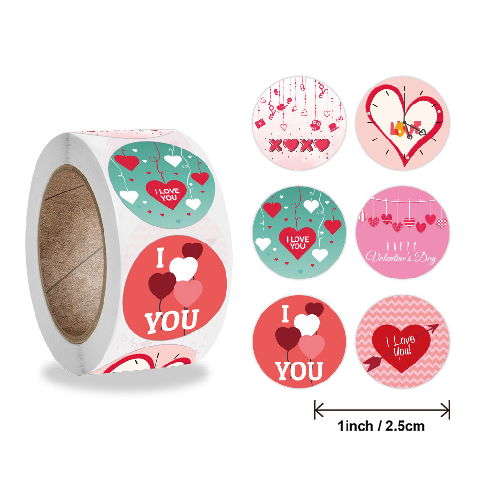 Valentine's Day Stickers, I Love You Heart Labels, Love Thank You Tags, Sealing Labels Gifts, Wedding Party Decorations