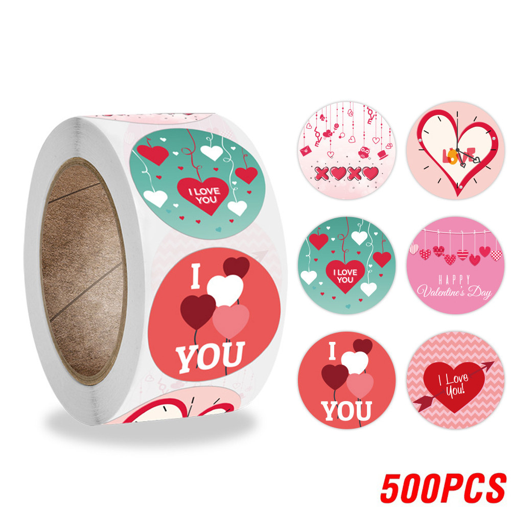 Valentine's Day Stickers, I Love You Heart Labels, Love Thank You Tags, Sealing Labels Gifts, Wedding Party Decorations