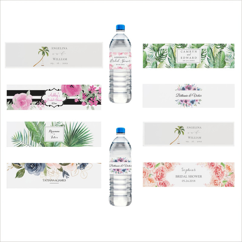 Personalized Bottle Labels, Custom Name Text Stickers, 30 Pieces Celebration Labels for Birthday, Wedding, Christening