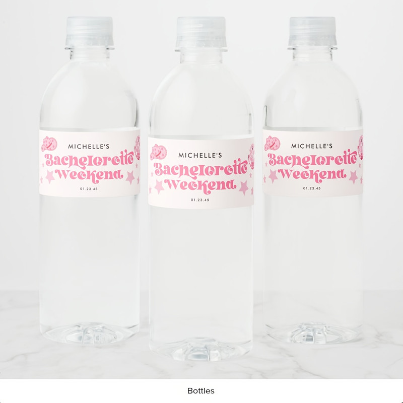 Personalized Bottle Labels, Custom Name Text Stickers, 30 Pieces Celebration Labels for Birthday, Wedding, Christening