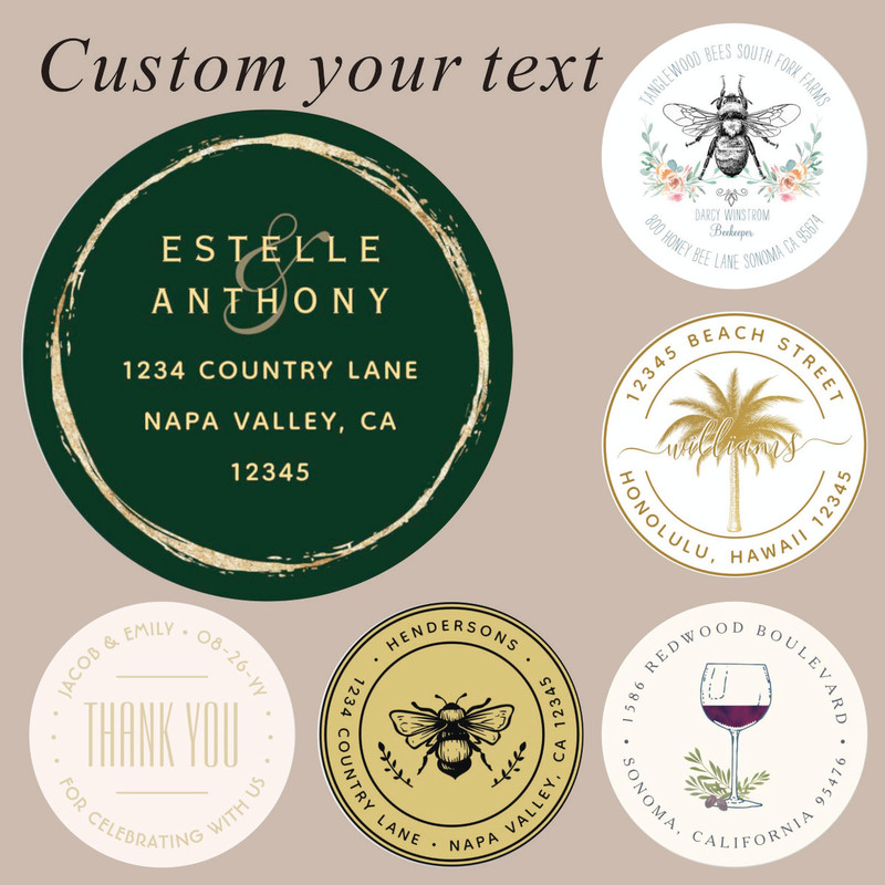 Decor Supplies, Custom Wedding Sticker, Sealing Sticker, Personalise Baptism Birthday, Customize Wedding Labels