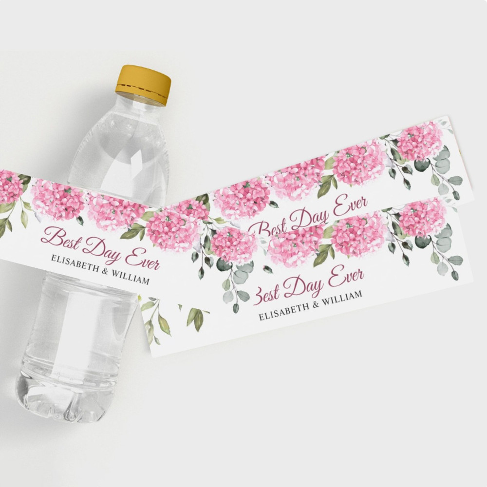 Modern Wedding Water Bottle Label, Wedding Favor Label, Personalized Wedding Water Bottle Label