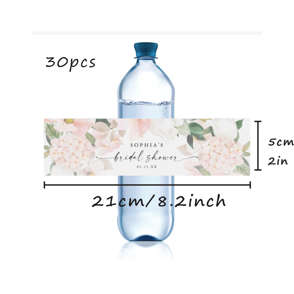 Modern Wedding Water Bottle Label, Wedding Favor Label, Personalized Wedding Water Bottle Label