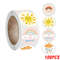 Cute Cartoon Sun Rainbow Clouds Stickers, Round Thank You Labels, Handmade Gift Decor Stickers, Kids Reward Label Set