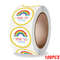 Cute Cartoon Sun Rainbow Clouds Stickers, Round Thank You Labels, Handmade Gift Decor Stickers, Kids Reward Label Set