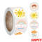 Cute Cartoon Sun Rainbow Clouds Stickers, Round Thank You Labels, Handmade Gift Decor Stickers, Kids Reward Label Set
