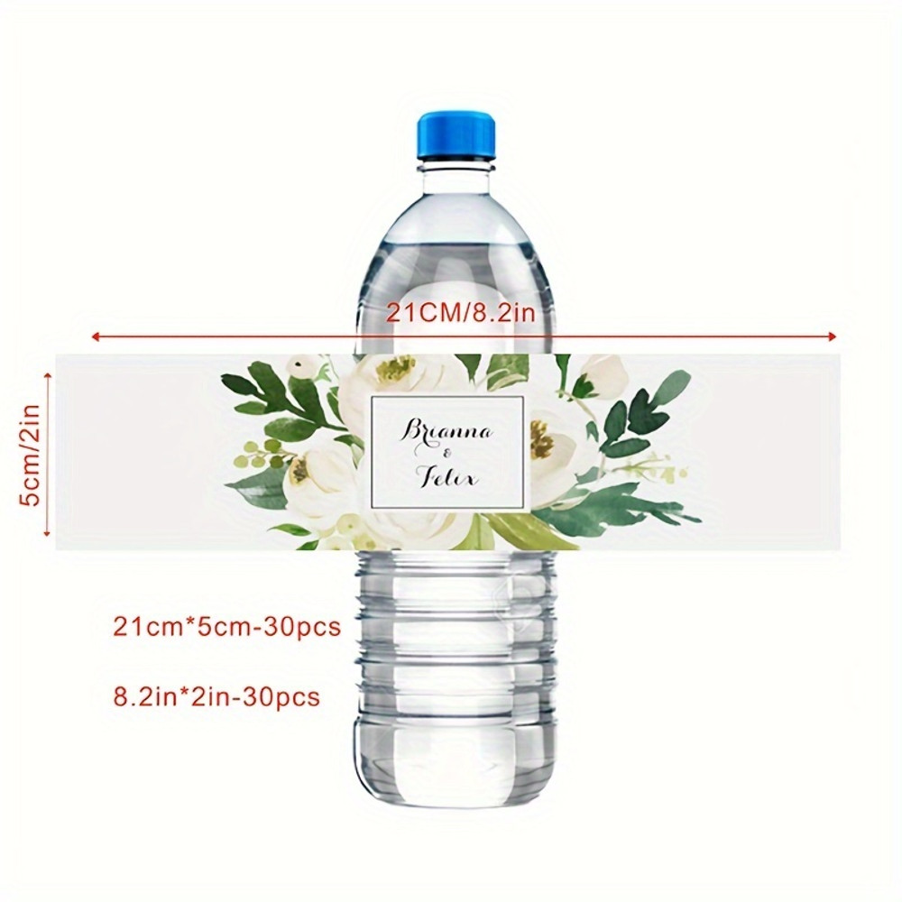 Wedding Water Bottle Sticker, Custom Bottle Label, Personalized Printable Welcome Water Bottle Labels