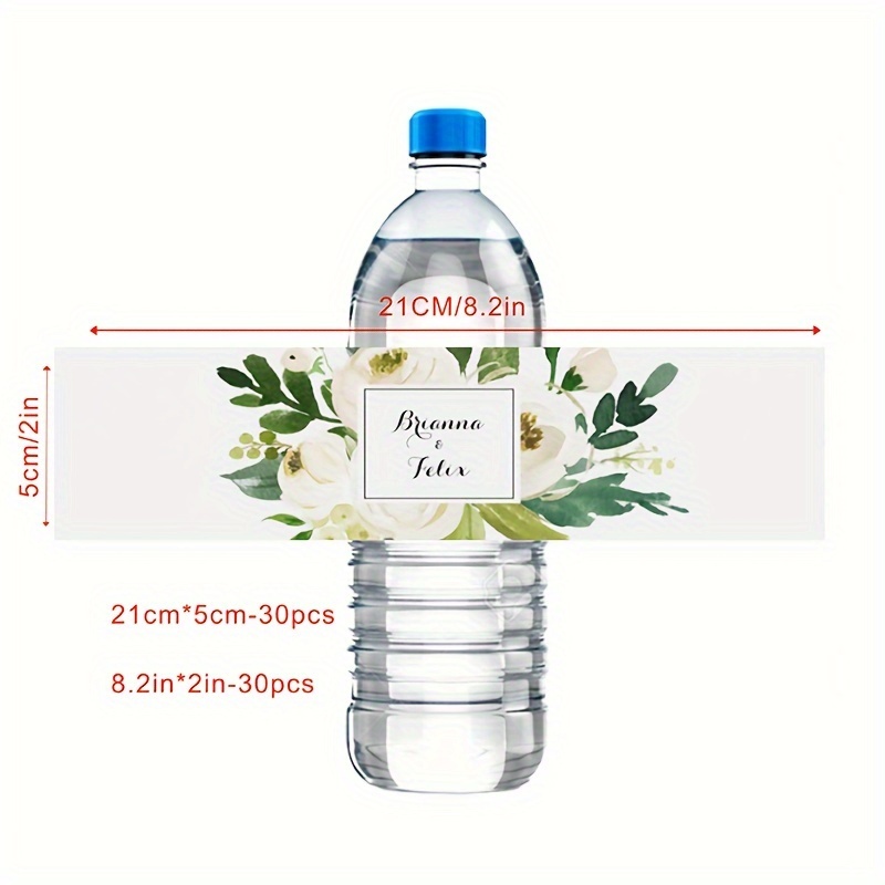 Wedding Water Bottle Sticker, Custom Bottle Label, Personalized Printable Welcome Water Bottle Labels
