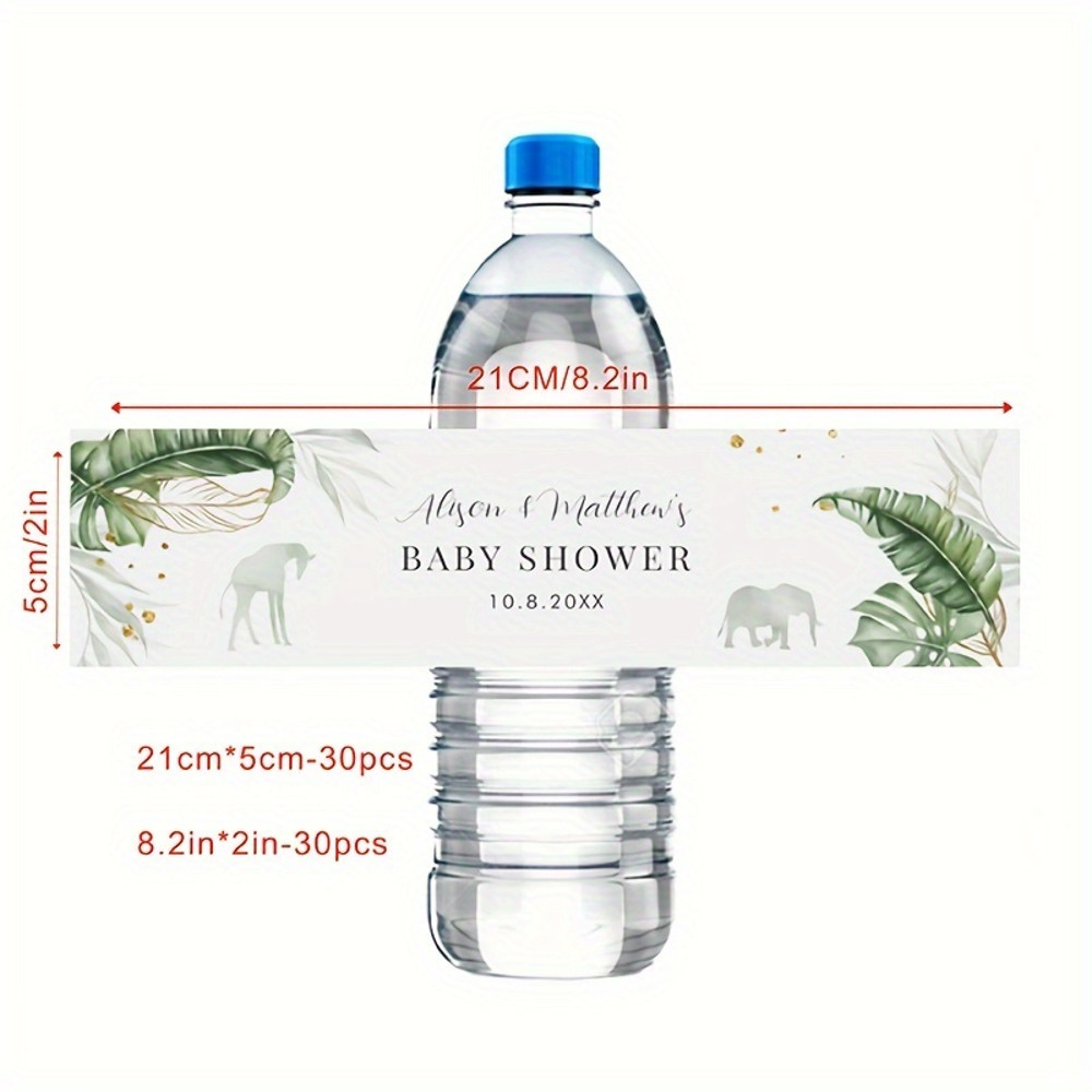 Wedding Water Bottle Sticker, Custom Bottle Label, Personalized Printable Welcome Water Bottle Labels