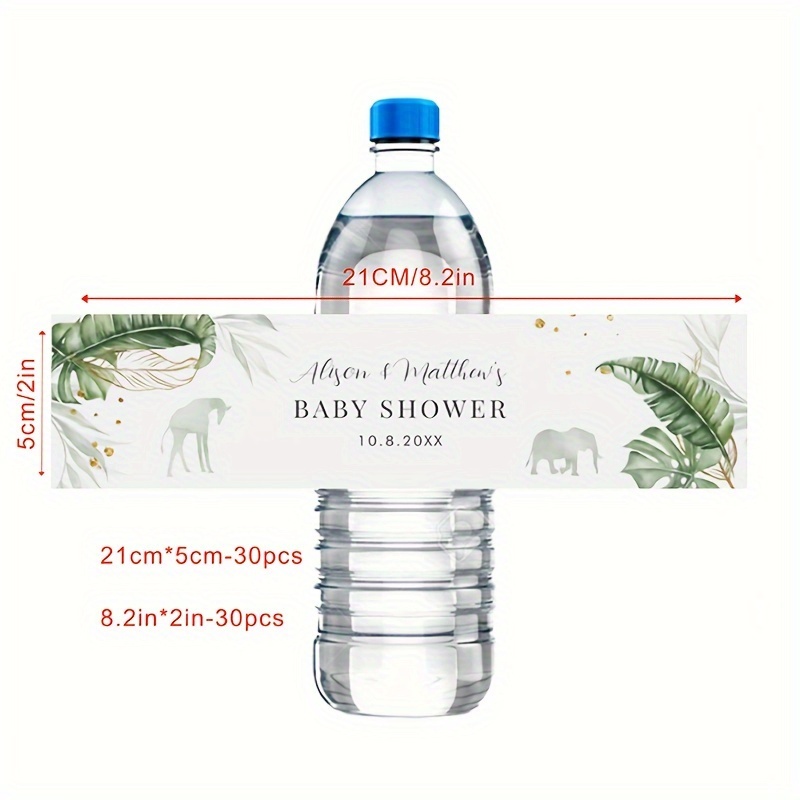 Wedding Water Bottle Sticker, Custom Bottle Label, Personalized Printable Welcome Water Bottle Labels