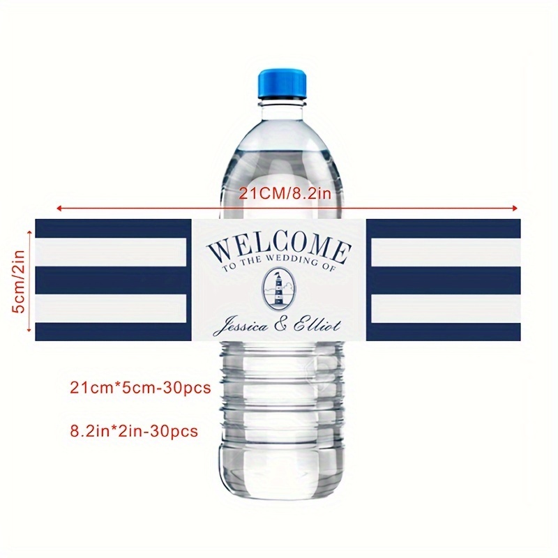 Wedding Water Bottle Sticker, Custom Bottle Label, Personalized Printable Welcome Water Bottle Labels