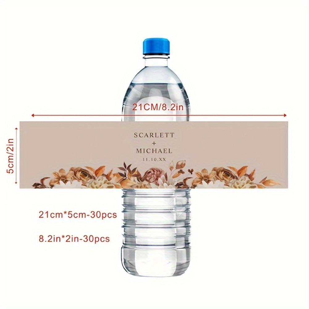 Wedding Water Bottle Sticker, Custom Bottle Label, Personalized Printable Welcome Water Bottle Labels