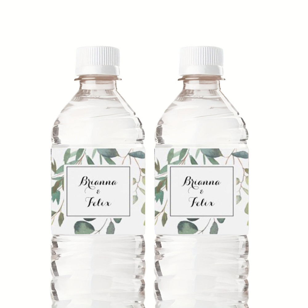 Personalized Water Bottle Wrappers, Custom Logo Labels for Celebrations, Birthdays, Baptisms, Weddings