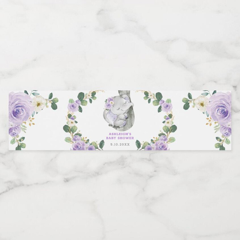 Personalized Water Bottle Wrappers, Custom Logo Labels for Celebrations, Birthdays, Baptisms, Weddings