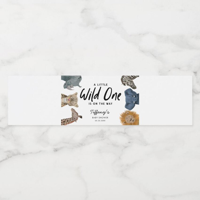 Personalized Water Bottle Wrappers, Custom Logo Labels for Celebrations, Birthdays, Baptisms, Weddings