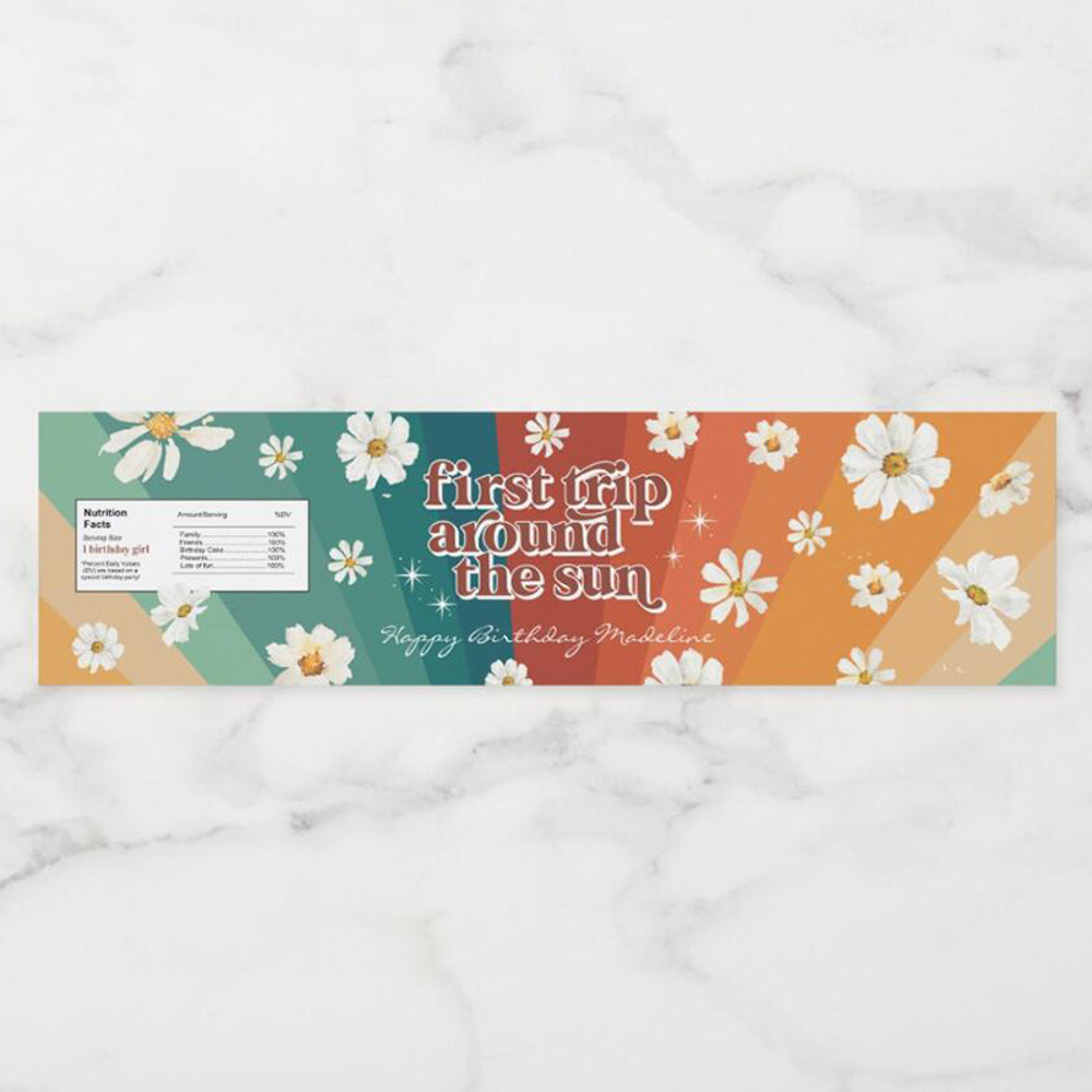 Personalized Water Bottle Wrappers, Custom Logo Labels for Celebrations, Birthdays, Baptisms, Weddings