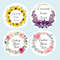 Custom Name Date Thank You Stickers, Personalized Round Circle Labels, Wedding or Bridal Shower Party Favor Stickers, Cu