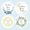 Custom Name Date Thank You Stickers, Personalized Round Circle Labels, Wedding or Bridal Shower Party Favor Stickers, Cu