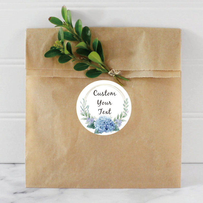 Custom Name Date Thank You Stickers, Personalized Round Circle Labels, Wedding or Bridal Shower Party Favor Stickers, Cu