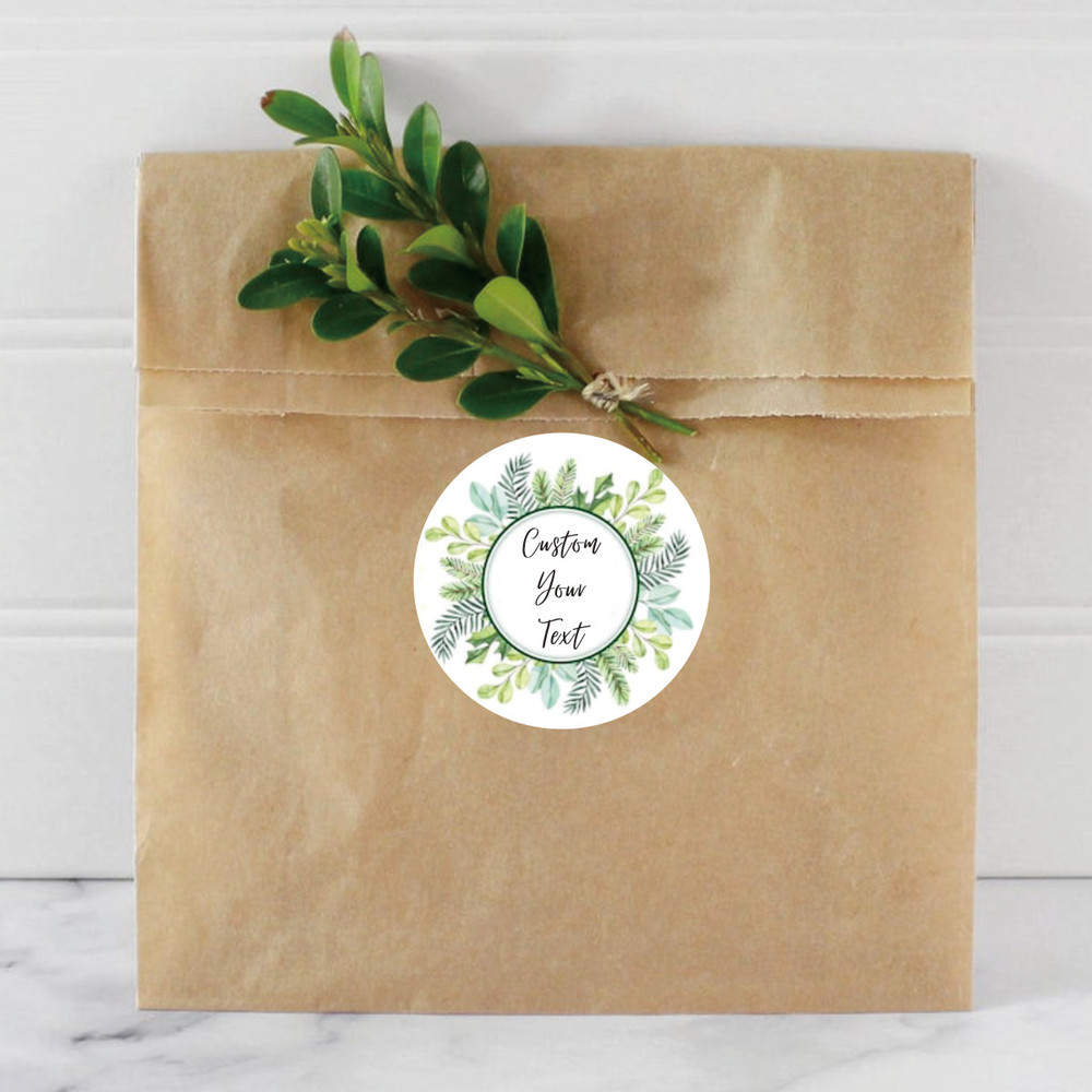 Custom Name Date Thank You Stickers, Personalized Round Circle Labels, Wedding or Bridal Shower Party Favor Stickers, Cu