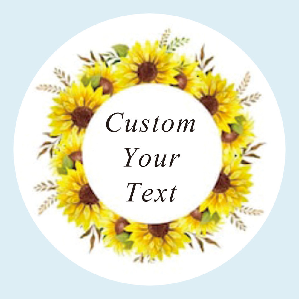 Custom Name Date Thank You Stickers, Personalized Round Circle Labels, Wedding or Bridal Shower Party Favor Stickers, Cu