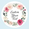 Custom Name Date Thank You Stickers, Personalized Round Circle Labels, Wedding or Bridal Shower Party Favor Stickers, Cu