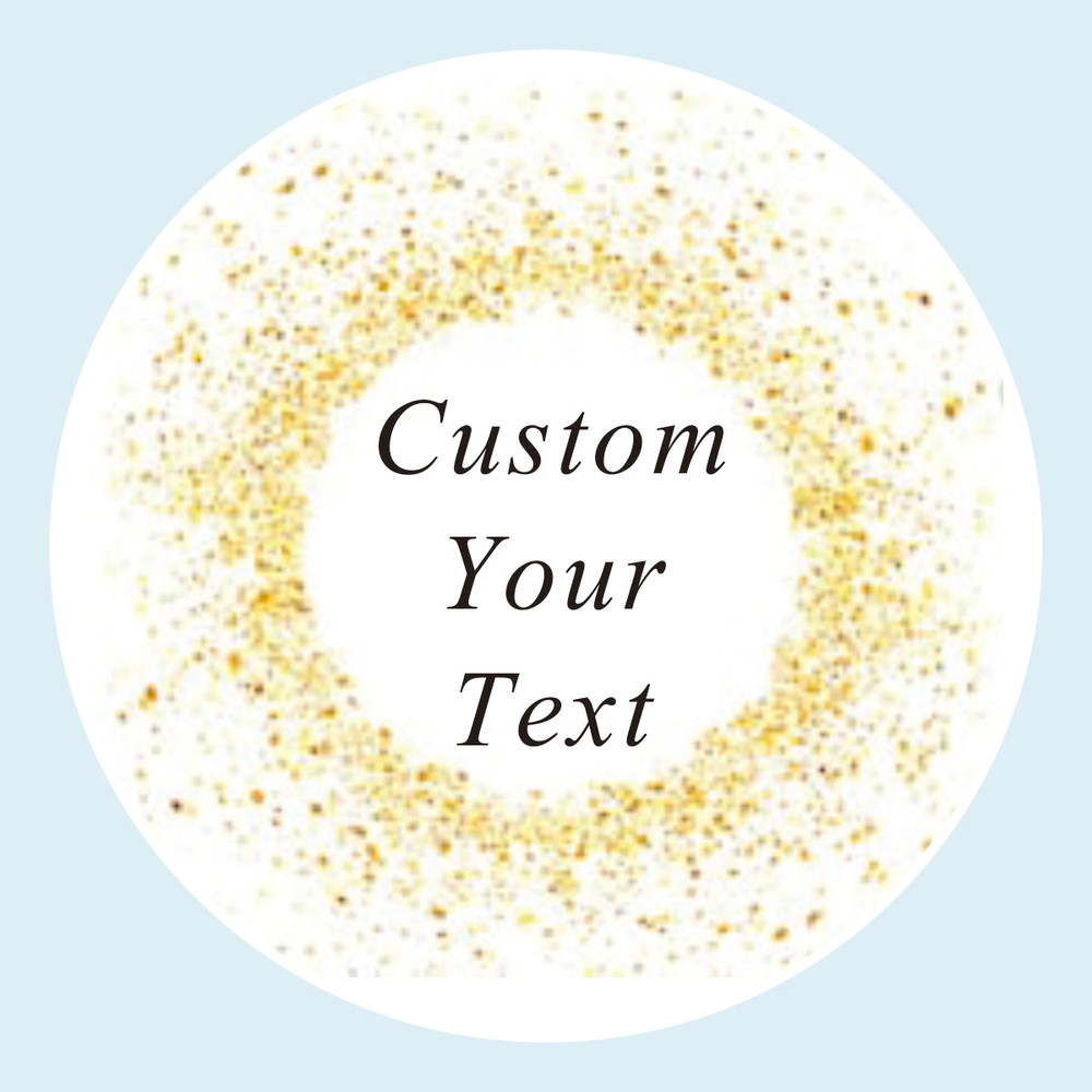 Custom Name Date Thank You Stickers, Personalized Round Circle Labels, Wedding or Bridal Shower Party Favor Stickers, Cu