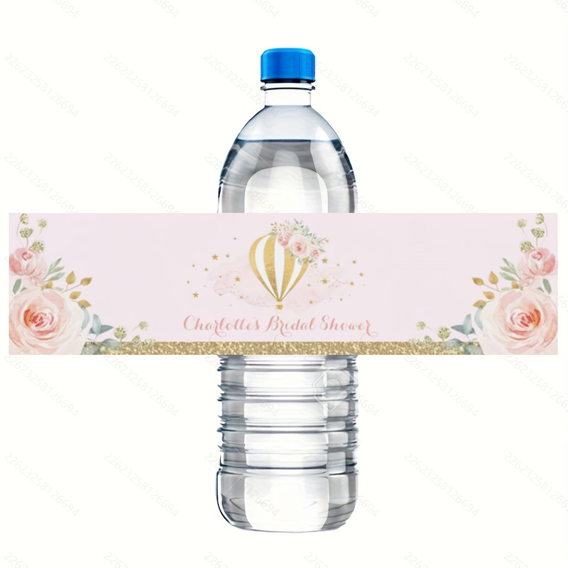 Modern wedding water bottle label, custom wedding water bottle label, printed personalized, wedding water bottle label