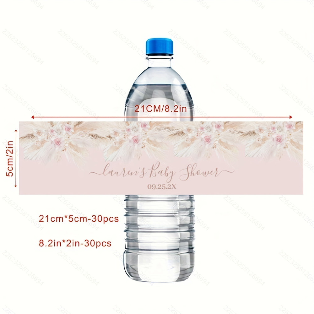 Modern wedding water bottle label, custom wedding water bottle label, printed personalized, wedding water bottle label