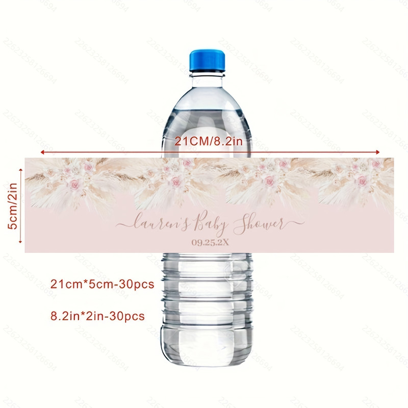 Modern wedding water bottle label, custom wedding water bottle label, printed personalized, wedding water bottle label