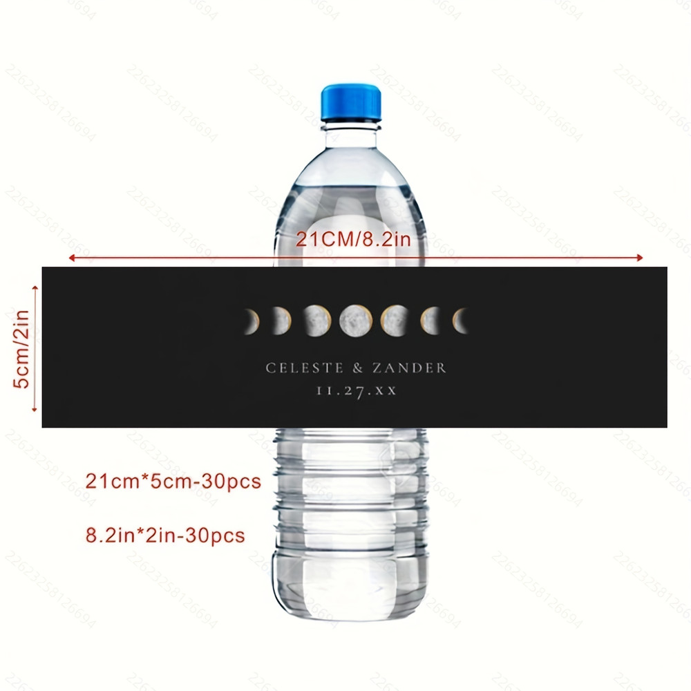 Modern wedding water bottle label, custom wedding water bottle label, printed personalized, wedding water bottle label