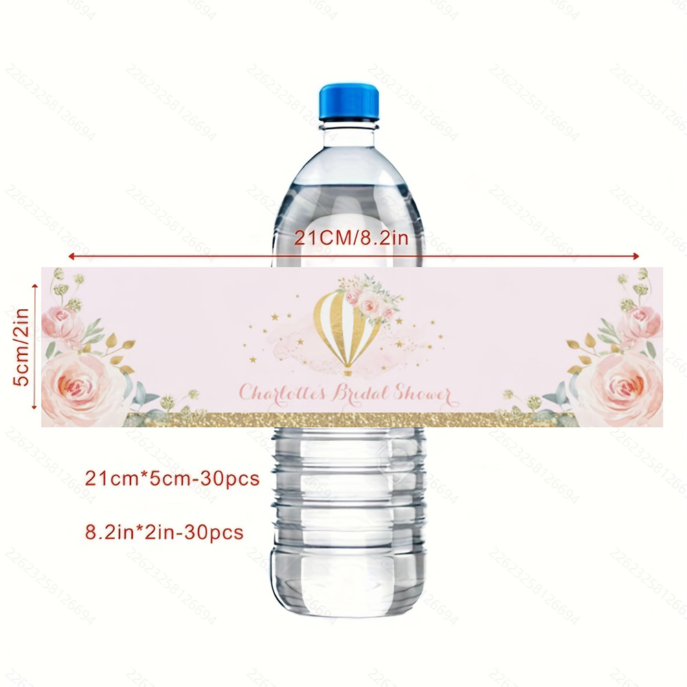 Modern wedding water bottle label, custom wedding water bottle label, printed personalized, wedding water bottle label