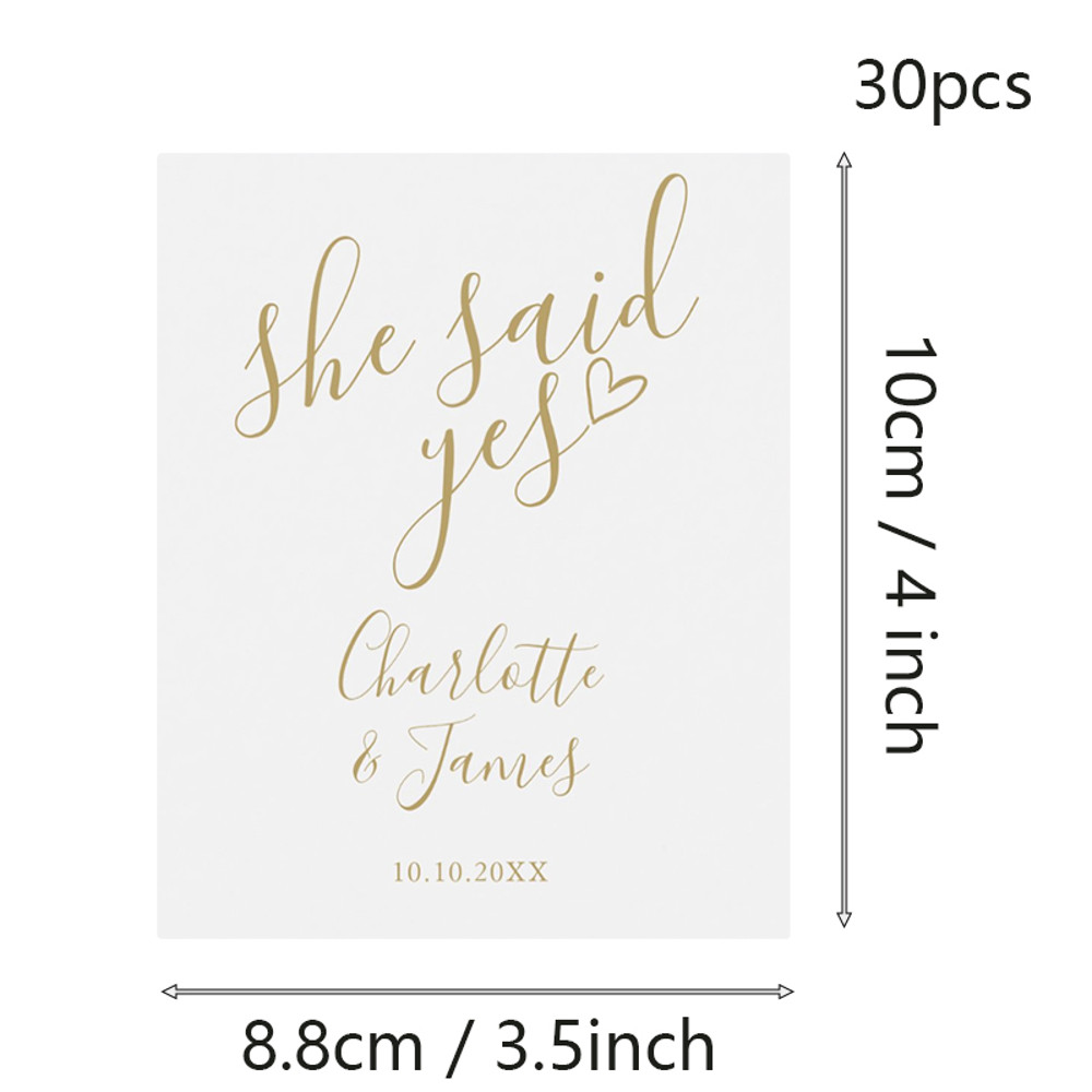Personalized Engagement Champagne Box Label, Wedding Wine Bottle Label, Customized Couple Names Gift Stickers