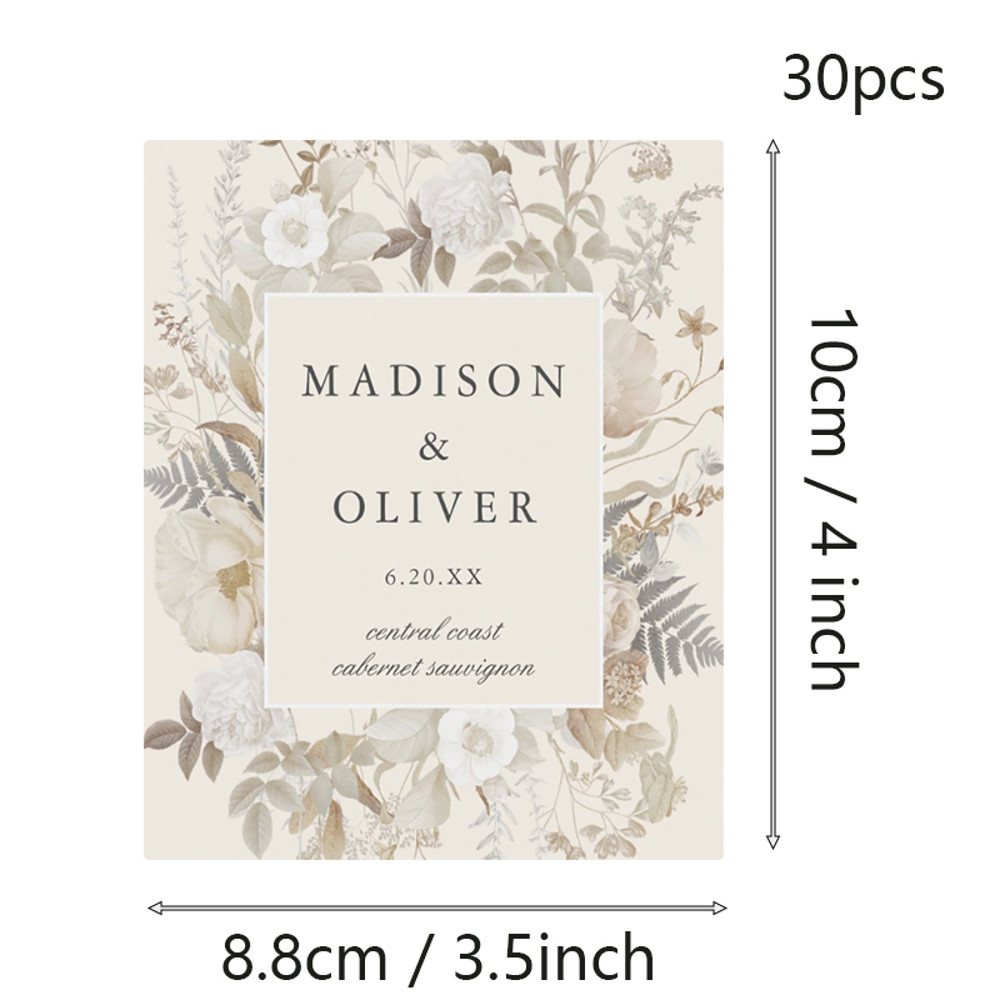 Personalized Engagement Champagne Box Label, Wedding Wine Bottle Label, Customized Couple Names Gift Stickers