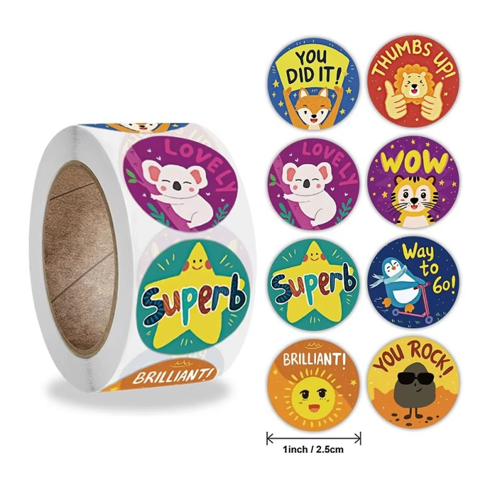 DIY Gift Sealing, Roll Stickers Small Cute, Toy Game Sticker, Stickers for Rolling Animal, Label Decoration
