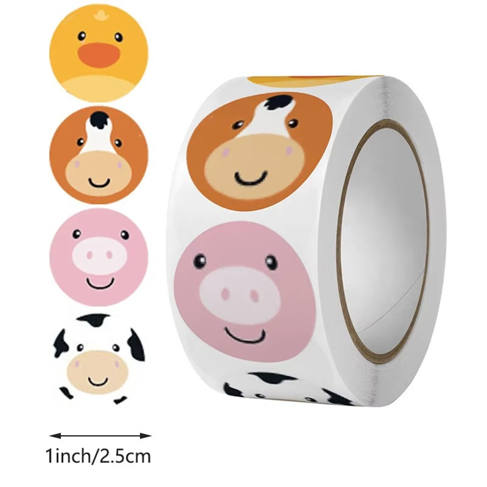 DIY Gift Sealing, Roll Stickers Small Cute, Toy Game Sticker, Stickers for Rolling Animal, Label Decoration
