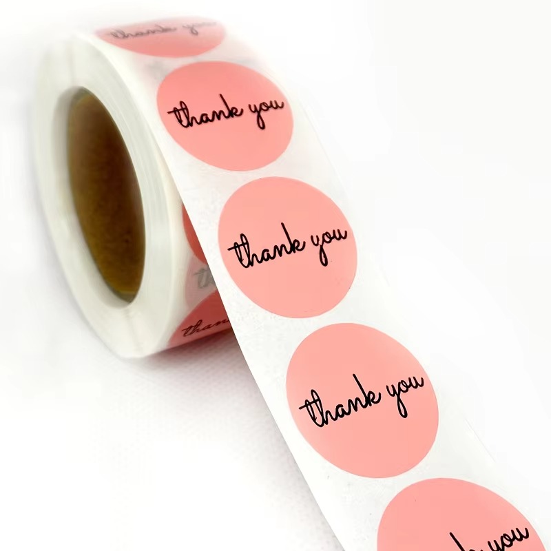 Thank You Stickers, Heart Stickers, Love for Packaging Decoration, Stickers for Business