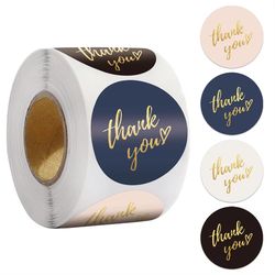 thank you stickers for business, small packaging stickers, rolling stickers roll, photocard decor pack, merci labels