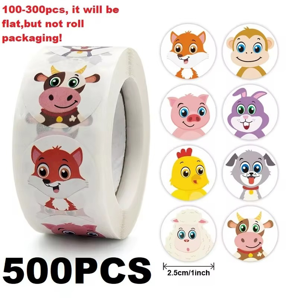 Rolling Stickers, Animal Stickers, Roll New Small Packaging, Photocard Decor Lables