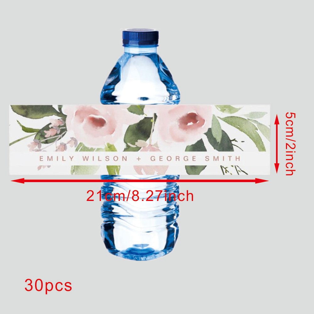 Water Bottle Stickers, Personalized Customized Bottle Labels, Wedding Party, Birthday Baptism Decorations