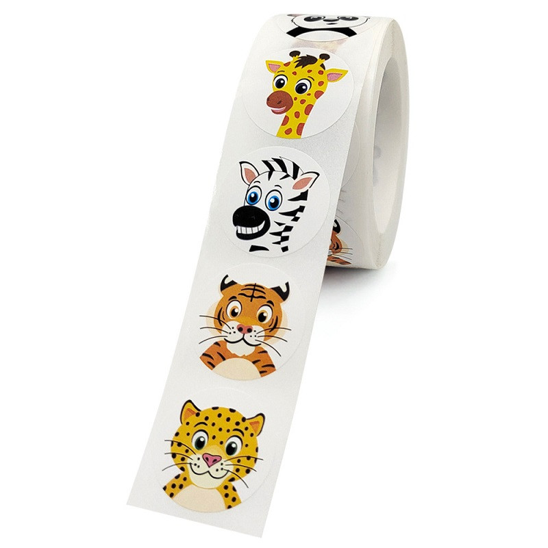 Sticker DIY Gift Sealing, Stickers Rolling Animal Roll, Stickers Small Cute Game, Label Decoration