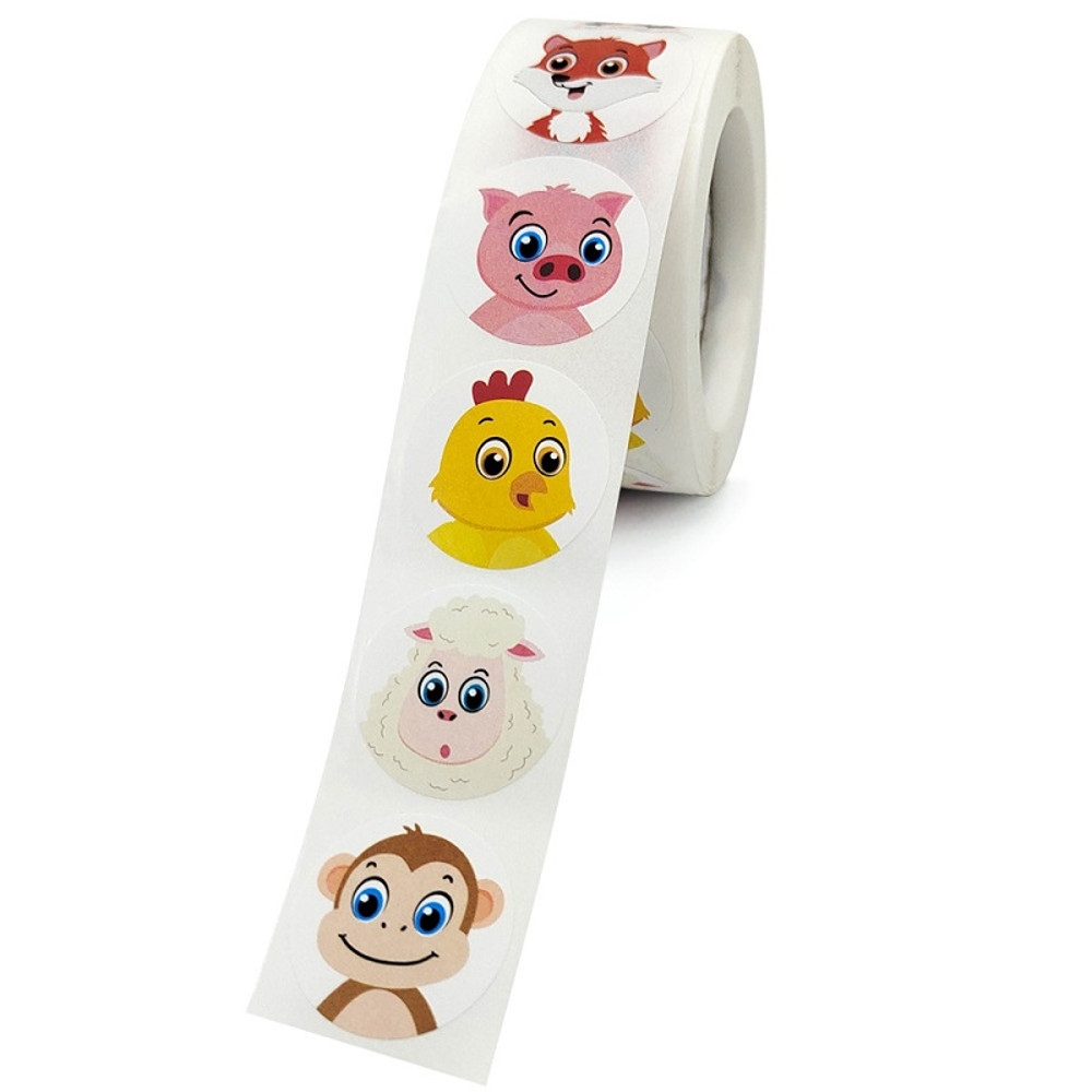 Sticker DIY Gift Sealing, Stickers Rolling Animal Roll, Stickers Small Cute Game, Label Decoration