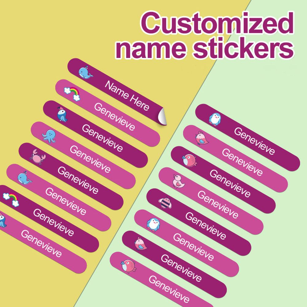 Custom Text Design For Tumblers Notebooks Personalized Reusable Stickers Waterproof Adhesive Organi 0