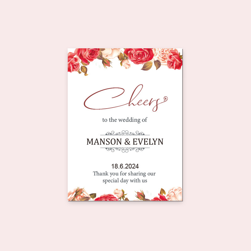 Custom Wedding Wine Bottle Labels Stickers Personalized Party Logo Engagement Birthday Graduation 6