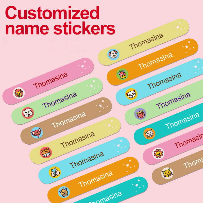 Personalized Stickers Custom Waterproof Labels EcoFriendly Reusable Kids Craft Gifts For School Bot 0