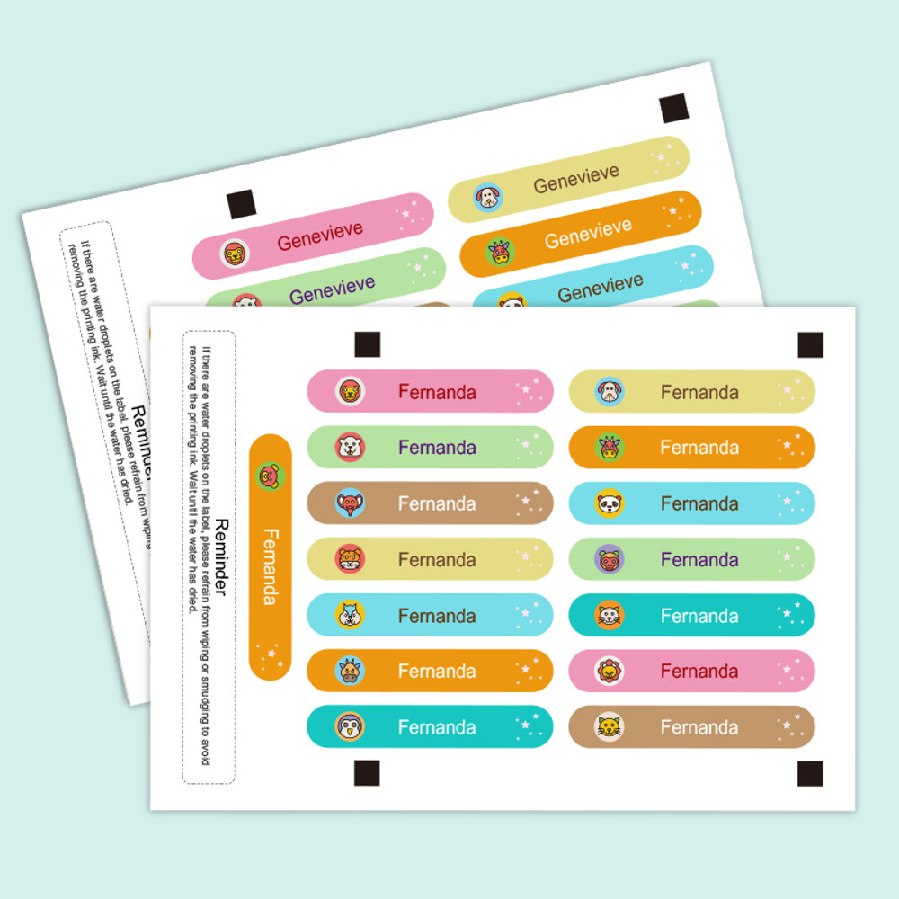 Personalized Stickers Custom Waterproof Labels EcoFriendly Reusable Kids Craft Gifts For School Bot 5