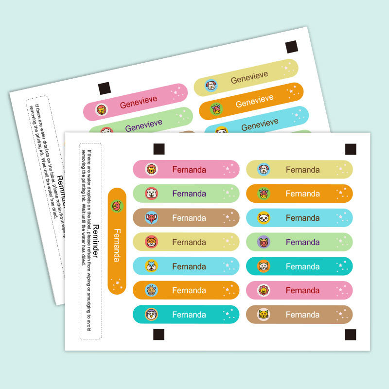 Personalized Stickers Custom Waterproof Labels EcoFriendly Reusable Kids Craft Gifts For School Bot 5