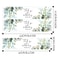 Decorative Plant-Themed Thank You Bottle Stickers, Self-Adhesive Water Labels for Wedding, Bridal Shower and Party Favor